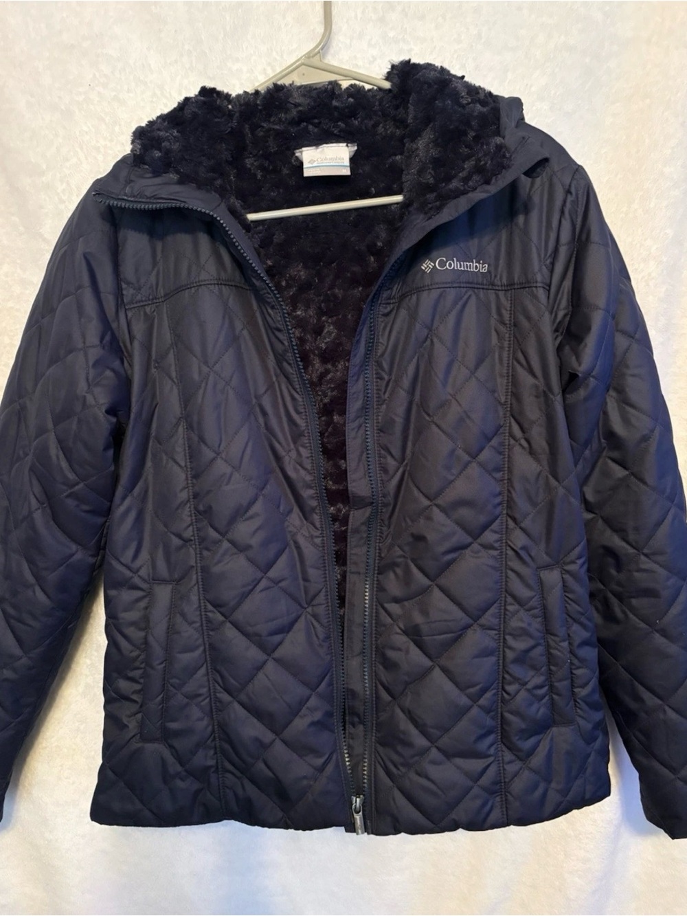 Columbia Women's Dark Navy Quilted Insulated Jacket with Hood
